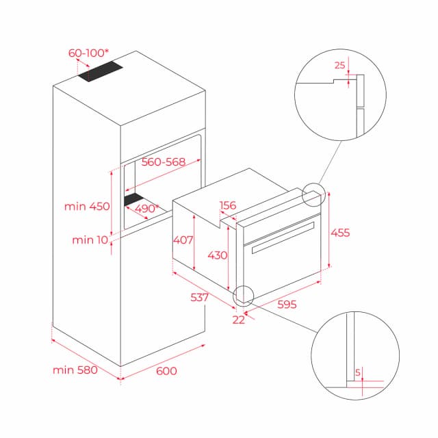 Detalle 2 de Teka HSC 6350 horno 45 litros