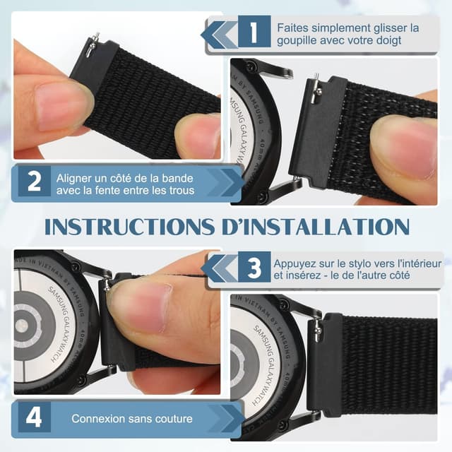 Detalle 2 de Vodtian Nylon Armband 22 mm für Smartwatches