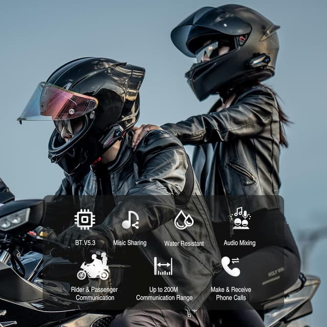 Thumbnail 1 de LUVIN Motorcycle Helmets Bluetooth Headset 1000mAh