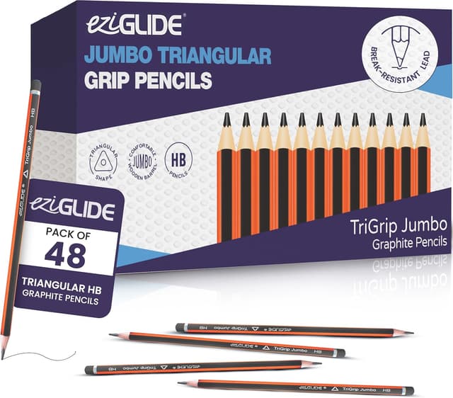 Detalle de Eziglide TriGrip Jumbo HB Pencils