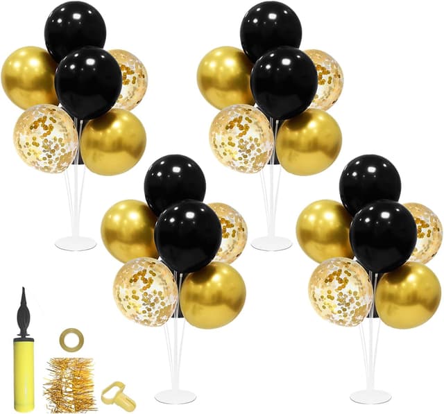 Imagen de ZJDHPTY Black Gold Balloon Stand Set en OfertitasTOP