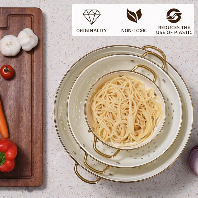 Thumbnail 3 de Metal Colander Set 3-piece 🍽