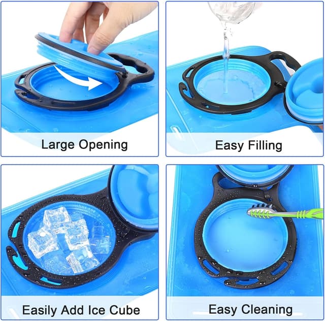 Detalle 1 de KUYOU Running Hydration Vest with 2L Insulated Bladder, Reflective Strips & Emergency Whistle