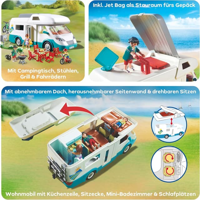 Detalle 2 de PLAYMOBIL 70088 Familien-Wohnmobil für Camping