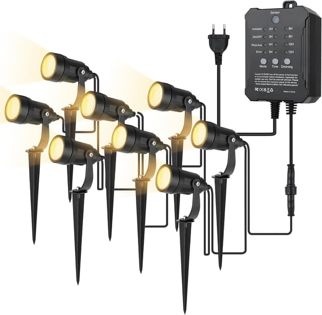 Detalle de COOLWEST Gartenstrahler Set 8er mit 20 m