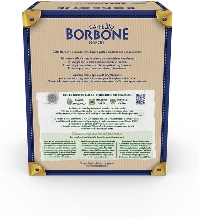 Detalle 2 de Caffè Borbone Dosettes Compostables Mélange Light (ESE 44 mm) – 150 dosettes