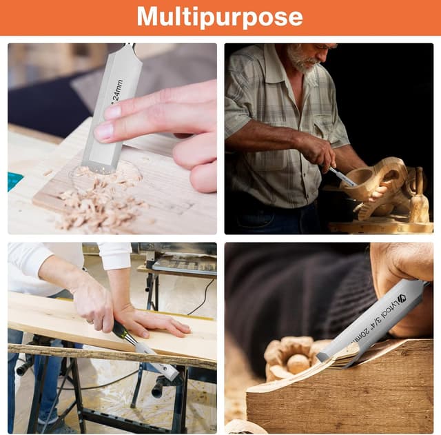 Detalle 2 de Set de 5 ciseaux à bois Lytool avec pointes protégées (6, 12, 20, 24, 32 mm)