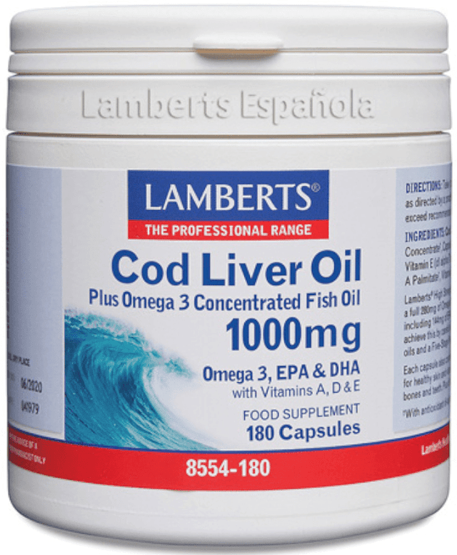 Imagen de Lamberts Aceite de Hígado de Bacalao 1000 mg — 180 cápsulas 💊 en OfertitasTOP