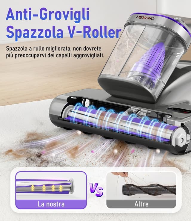 Thumbnail 6 de PEXCHO Battimaterasso 500W rimuove il 99% degli allergeni