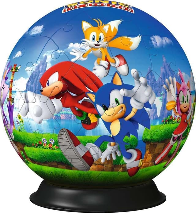 Detalle de Ravensburger Puzzle 3D Ball Sonic the Hedgehog da 73 pezzi (6 anni) Easy Click