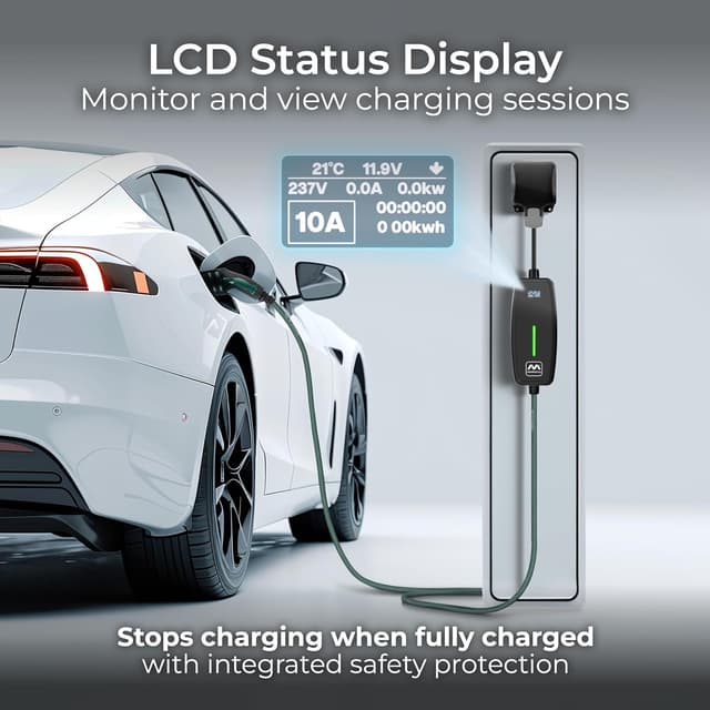 Detalle 1 de Masterplug EV charging cable 2.4kW, Mode 2