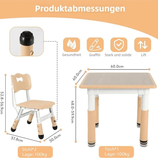 Thumbnail 2 de Clevich Tavolo per Bambini 60 x 60 cm