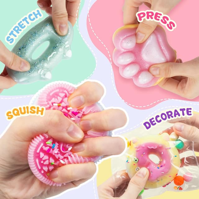 Detalle de Liquid Silicone BIG Squishy Making Kit (480ml) with 9 Moulds – Glow-in-the-dark squishy DIY set for kids