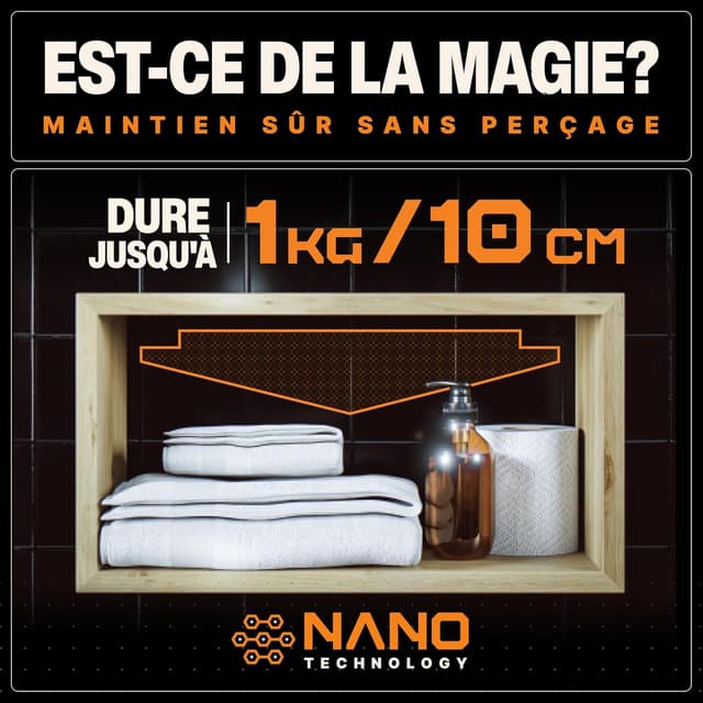 Detalle 2 de BAURIX Ruban adhésif double face extra fort – 2 m 📐