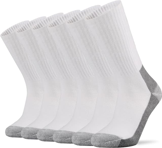 Detalle de Ortis Men’s Cotton Cushion Crew Socks (Moisture-Wicking, Thick, Warm) for Work Boots