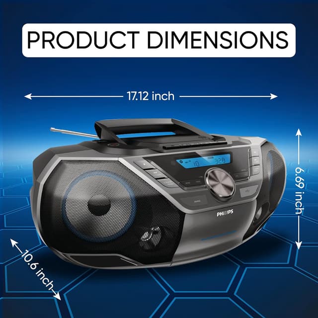 Detalle de Philips Bluetooth Boombox with Cassette