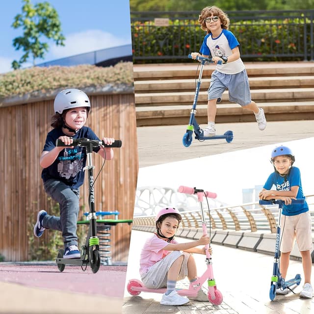 Thumbnail 6 de TENBOOM Roller Kinder ab 3 Jahren mit 2 Rädern, klappbar, 3 höhenverstellbar und LED-Räder
