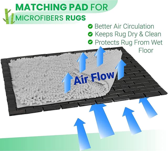 Detalle 2 de CHILL HOUSE Bambus-Badematte aus Holz mit Antirutsch – rutschfeste Matte für Dusche, Badewanne & mehr
