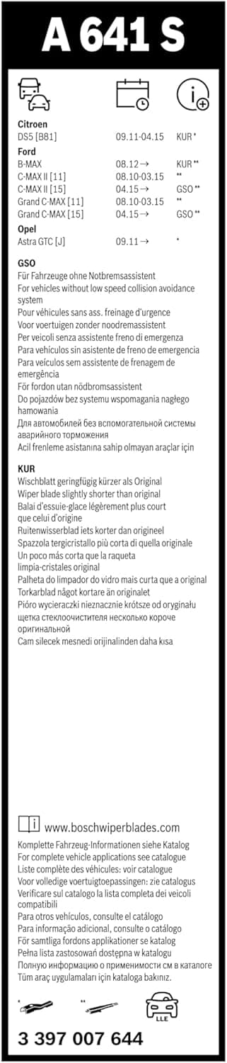 Thumbnail 2 de Bosch Aerotwin A641S 725/625 mm Scheibenwischer đ