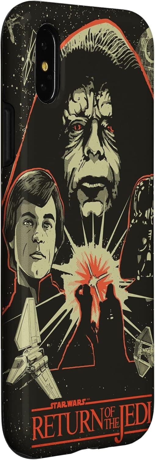 Thumbnail 6 de Custodia Star Wars Il ritorno dello Jedi per iPhone 15 Pro con Luke Skywalker e Darth Vader (stile portafoglio)