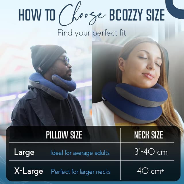 Detalle de BCOZZY travel neck pillow for flights