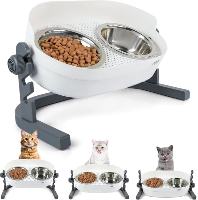 Detalle de ALL FOR PAWS raised cat bowl 3 heights