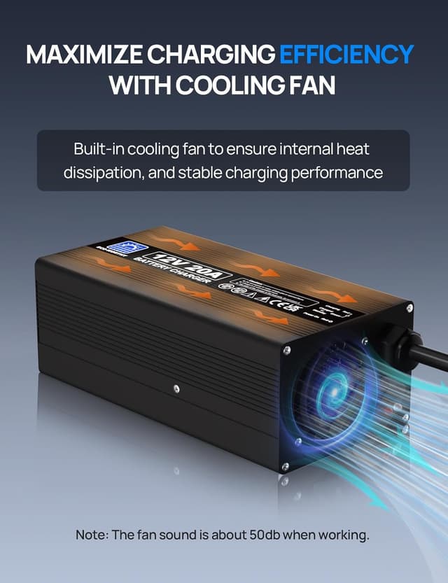 Thumbnail 4 de ECO-WORTHY 12V 20A LiFePO4 Battery Charger ⚡