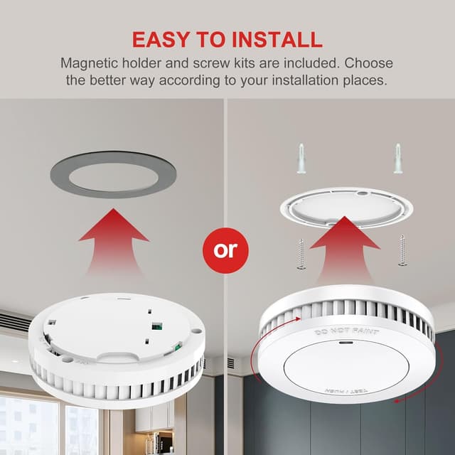 Thumbnail 6 de Smoke Alarm for Home 10 Year Battery 3 Pack
