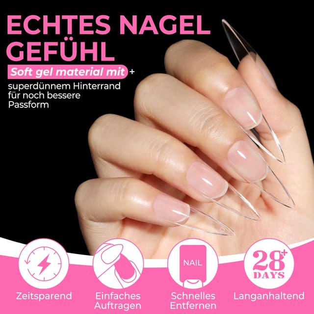 Detalle 2 de UNA GELLA Stiletto Nail Tips 216 Stück
