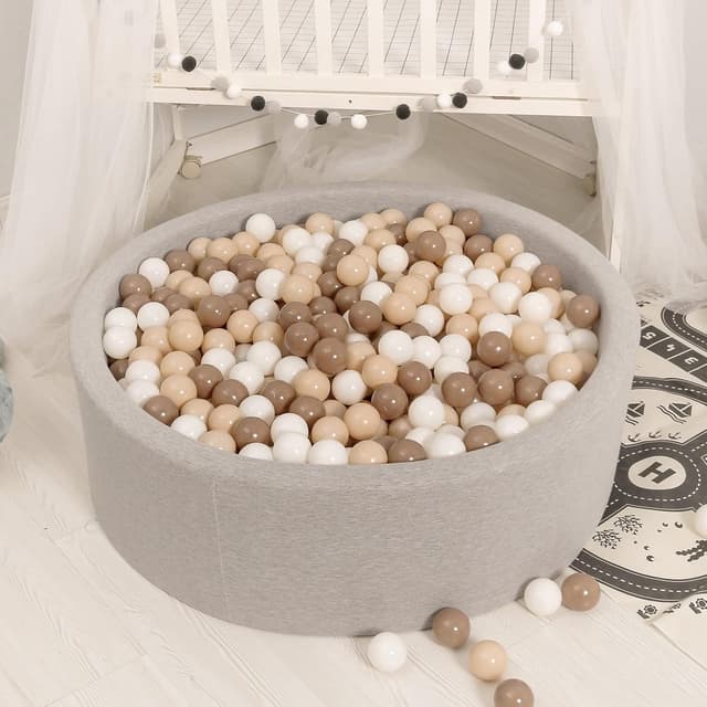 Thumbnail 6 de GOGOSO 100-Piece Phthalate-Free BPA-Free Ball Pit Balls (Coffee Brown Beige) — Crush-Proof Soft Plastic