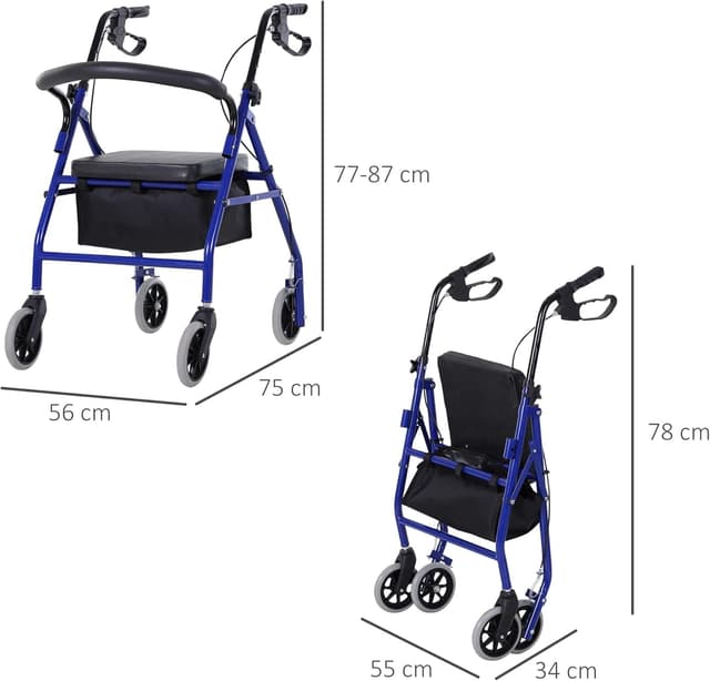 Thumbnail 2 de HOMCOM Déambulateur 4 roues léger