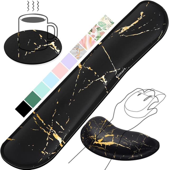 Imagen de Gimars Reposamuñecas 3 cm para teclado y ratón en OfertitasTOP