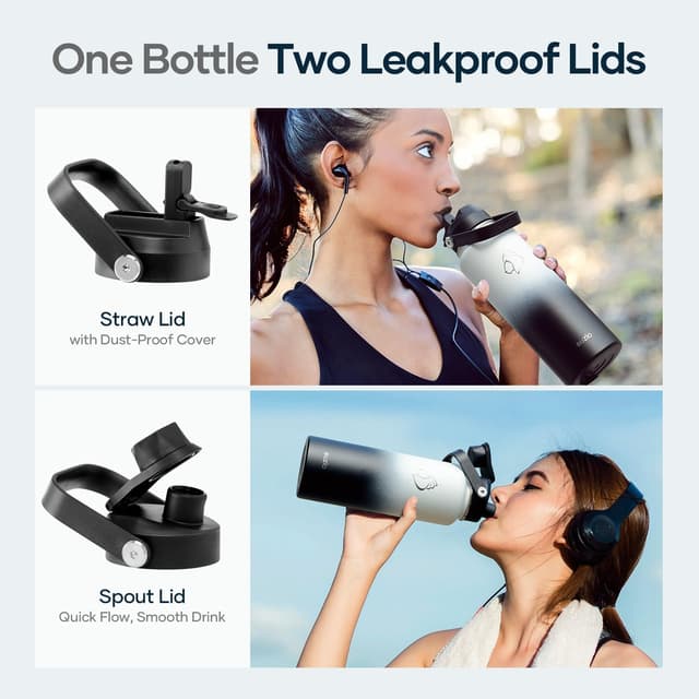 Detalle de BUZIO borraccia termica in acciaio inox tripla parete, 48h freddo e 24h caldo (senza BPA)