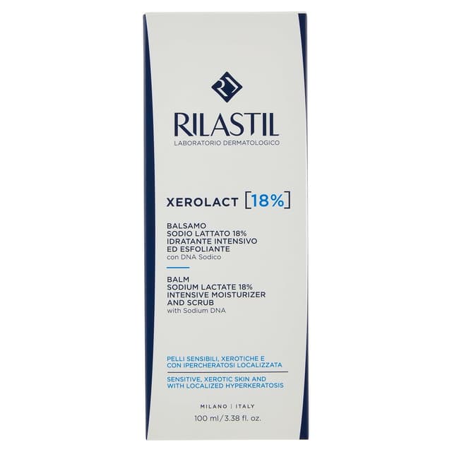 Detalle 2 de Rilastil Xerolact Balsam 18% (100 ml) – pflegende & glättende Behandlung bei starker Trockenheit und Hyperkeratose