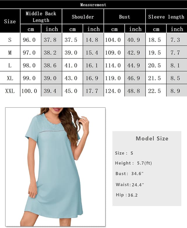 Thumbnail 5 de Bresdk Camicia da Notte Donna Cotone 95%