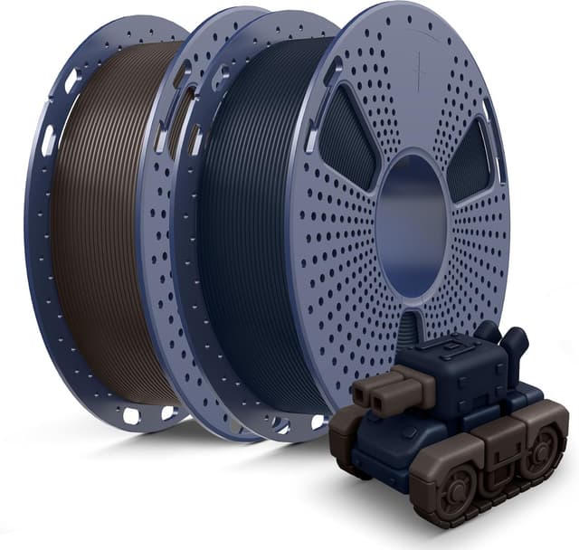 Detalle de SUNLU PLA Filament 1.75mm 0.5KG (2-Pack) — Midnight + Chestnut Black, ±0.02mm accuracy