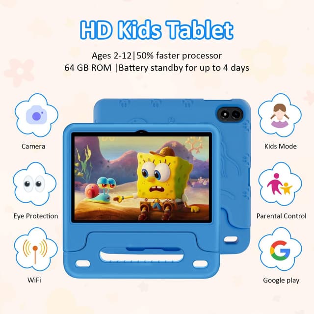 Thumbnail 1 de WXUNJA Android 15 Kids Tablet 10.1