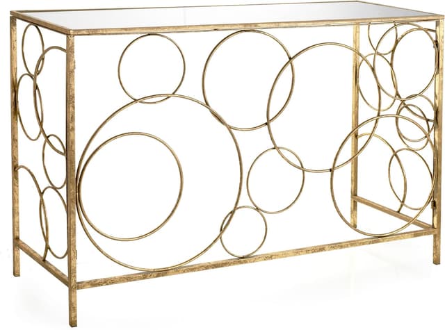 Detalle de Baroni Home Tavolino cilindrico basso da caffè con ripiano in vetro e struttura in metallo oro, 35,5x60 cm