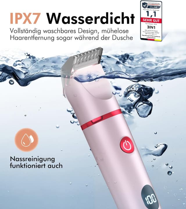Detalle 2 de Intimrasierer Für Frauen 2026 3 Aufsätze