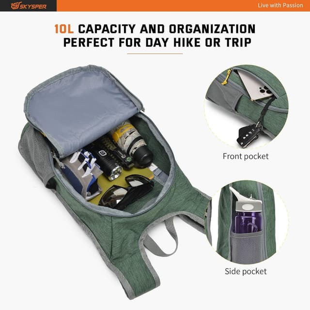 Detalle de SKYSPER Small Daypack 15L hiking backpack
