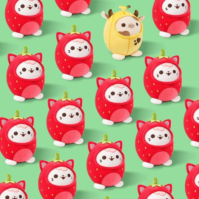 Thumbnail 6 de shownicer Plüsch-Kuh als Kuscheltier und Wurfkissen, 20 cm (Gelb Banane)