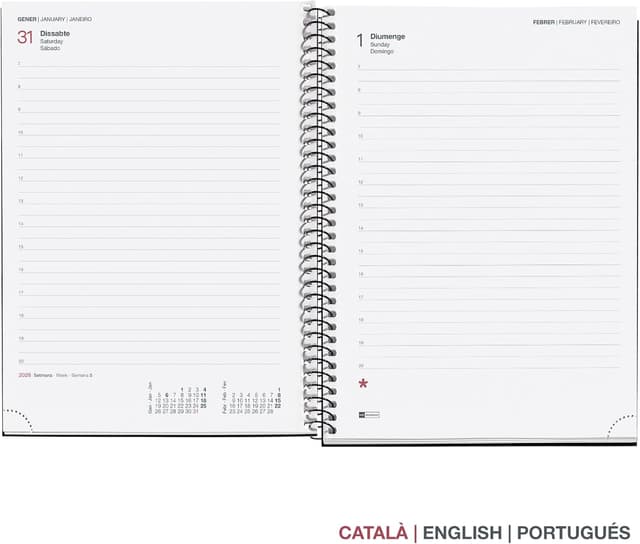 Detalle de Miquelrius Agenda 2026 día por página 155×213 mm 📔