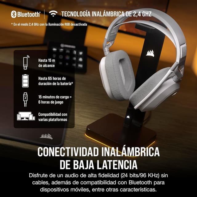 Thumbnail 2 de Corsair HS80 MAX Wireless: Auriculares Gaming Multiplataforma