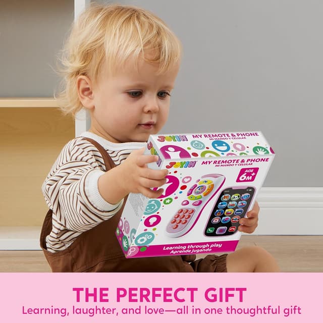 Thumbnail 6 de JOYIN Kids Smart Phone Toy with Remote Control (Learning & Music Bundle) – Pink