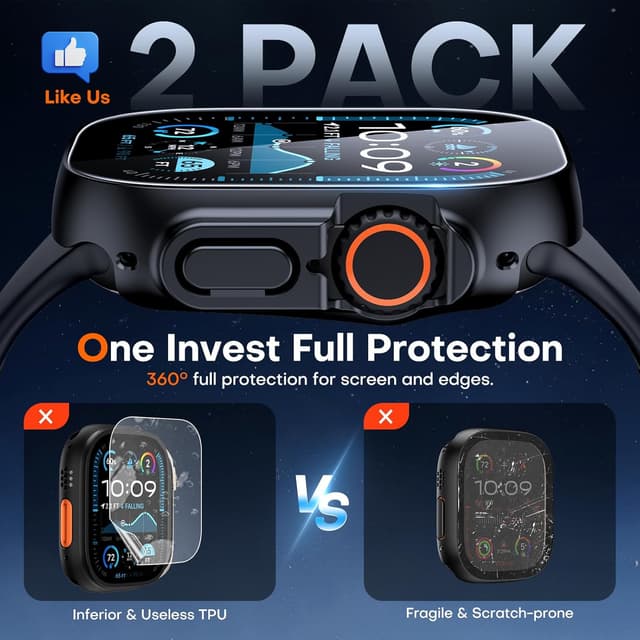 Thumbnail 1 de TAURI 2 Pack Funda Apple Watch 8 Ultra 49mm 🕒 Protección Total