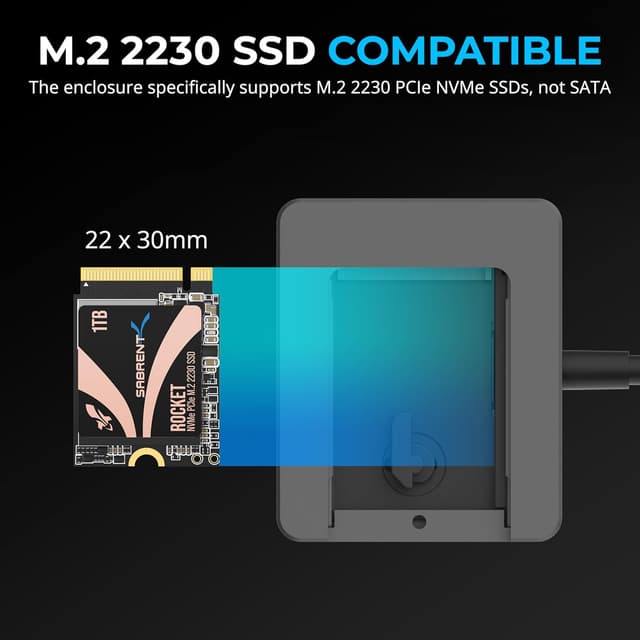 Thumbnail 4 de SABRENT EC-NE30 M.2 2230 SSD Enclosure 10Gbps