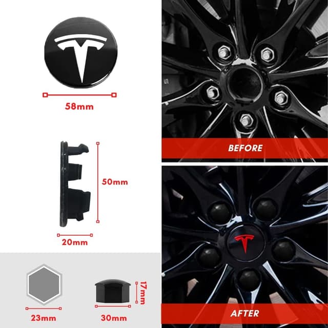 Thumbnail 2 de MAGIC SELECT Tapacubos para Tesla Model 3 24 unidades