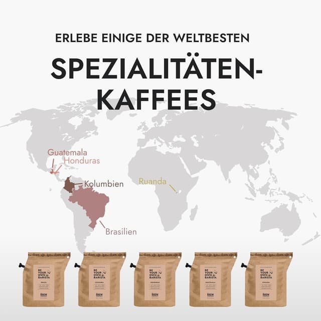 Detalle 2 de Kaffee Geschenk Set zum Geburtstag – 5 Single Estate & Bio Spezialitäten (Geschenkidee für Kaffeeliebhaber)