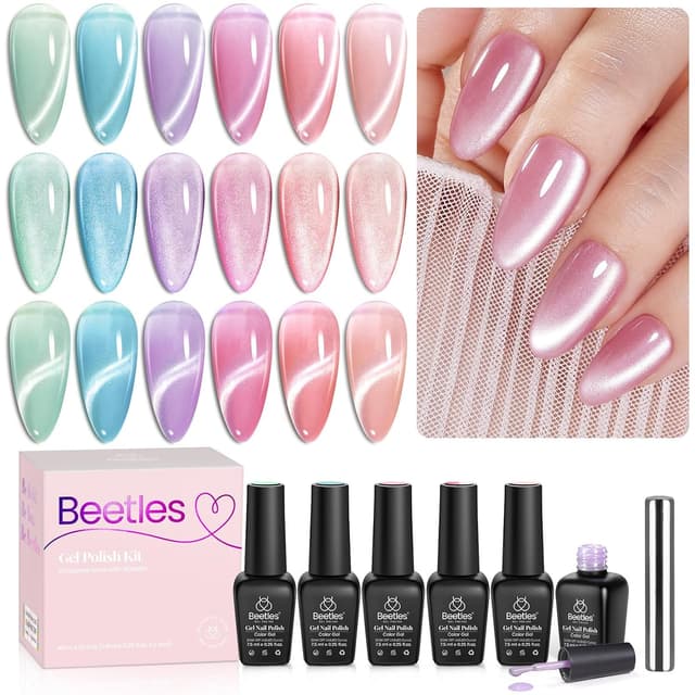 Imagen de Beetles Cat Eye Gel Polish Set 6 Colors en OfertitasTOP