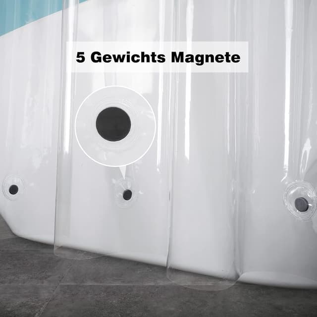 Thumbnail 3 de EurCross Rideau de douche 200x200 cm transparent